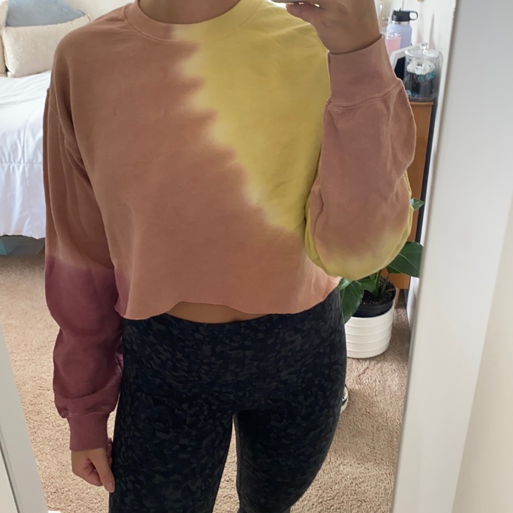 Urban Outfitters Cropped Tie Dye Hoodie